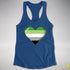Aromantic Pride 8-Bit Pixel Heart Racerback Tank - Royal